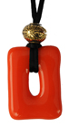 Orange Art Donut Pendant