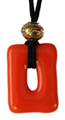 Orange Art Donut Pendant