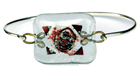 Float Bangle with Copper & Silver Inclusions