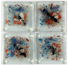 Float Glass Coasters with Metal Inclusions