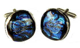 Blue Dichroic Cufflinks
