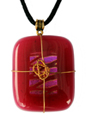 Pink Wired Dichroic Pendant