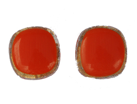 Orange Stud Earrings