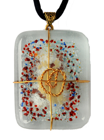 Multi-coloured Wired Float Pendant
