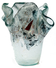 Float Glass Vase with Metal Inclusions